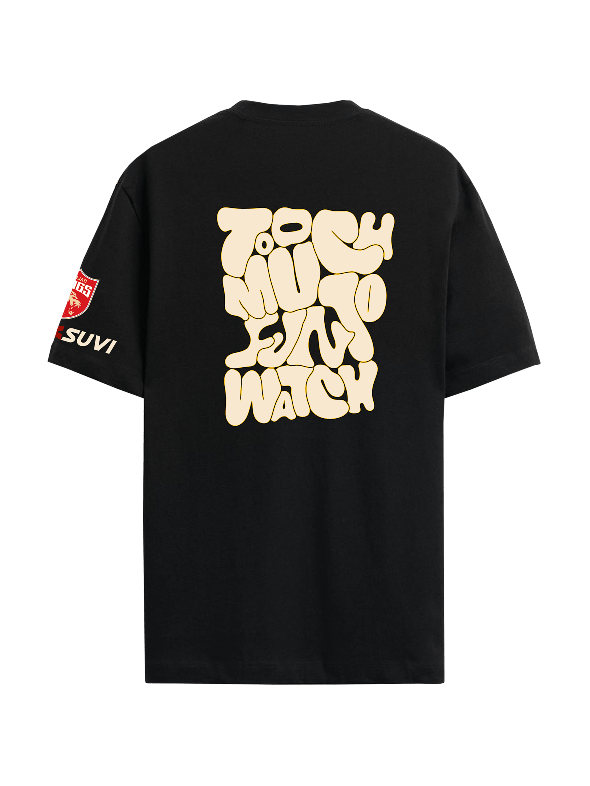 black-oversized-too-much-fun-too-watch-tee